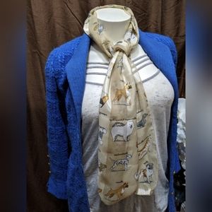 Scarf with dog design